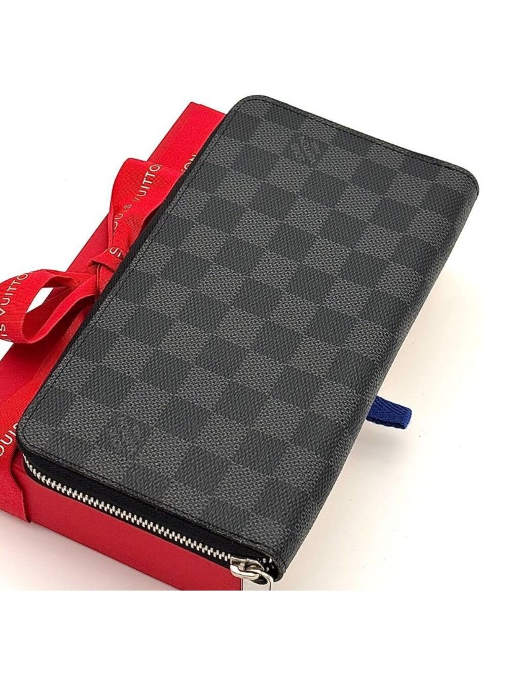 Louis Vuitton Wallet Damier Graphite Zippy Organizer Black